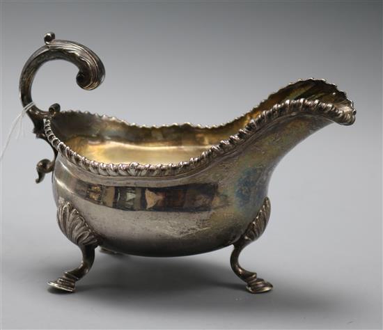 A George III silver sauce boat